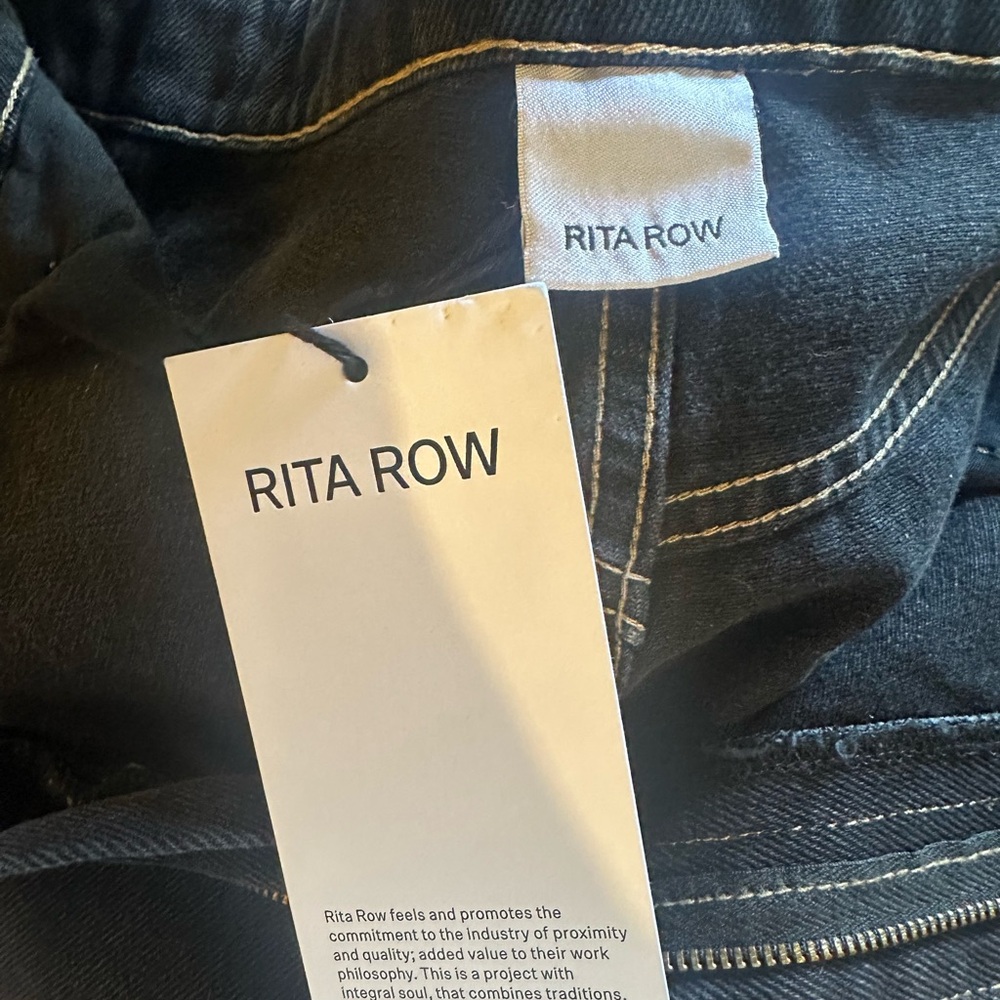 Rita Row Allison Women's Black Jeans size 40 XS Small New with Tags wide leg